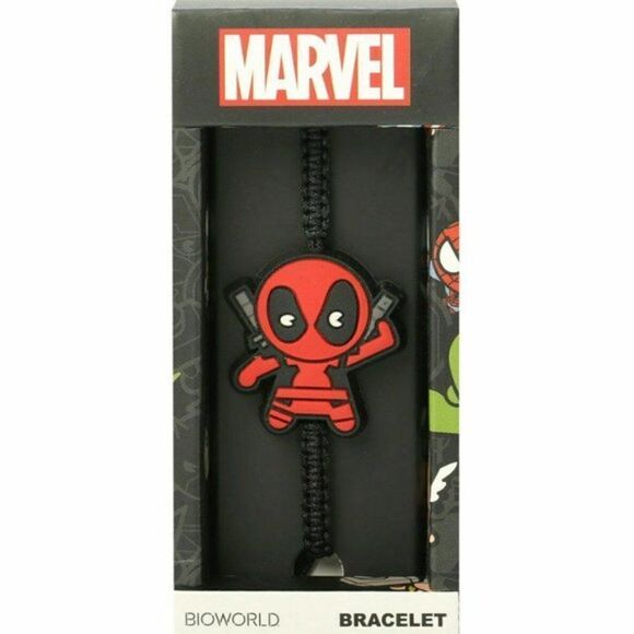 Marvel Avengers Dead Pool Deadpool Kawaii Cord Adjustable Charm Bracelet - Picture 1 of 2